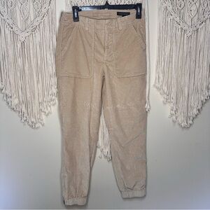 Banana Republic Women’s Beige Corduroy Pants with ankle Zippers size 4